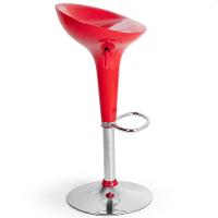 Banquetas Giratória Alta Tulipa Lotus Assento Abs Kit 06 Un Vermelho - 5