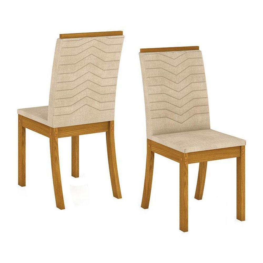 Cadeira Para Mesa De Jantar Dina Kit 04 Peças Linho – Henn - 2