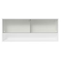 Armário Aéreo 120cm 2 Portas Correr Vidro Pontilhado 1 Nicho Branco Para Cozinhas Glamy Lux E Reims Madesa Branco - 2