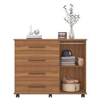 Cômoda Flora E Guarda Roupa Dalila 32411 Amendola Off White Flex - Demóbile - 3