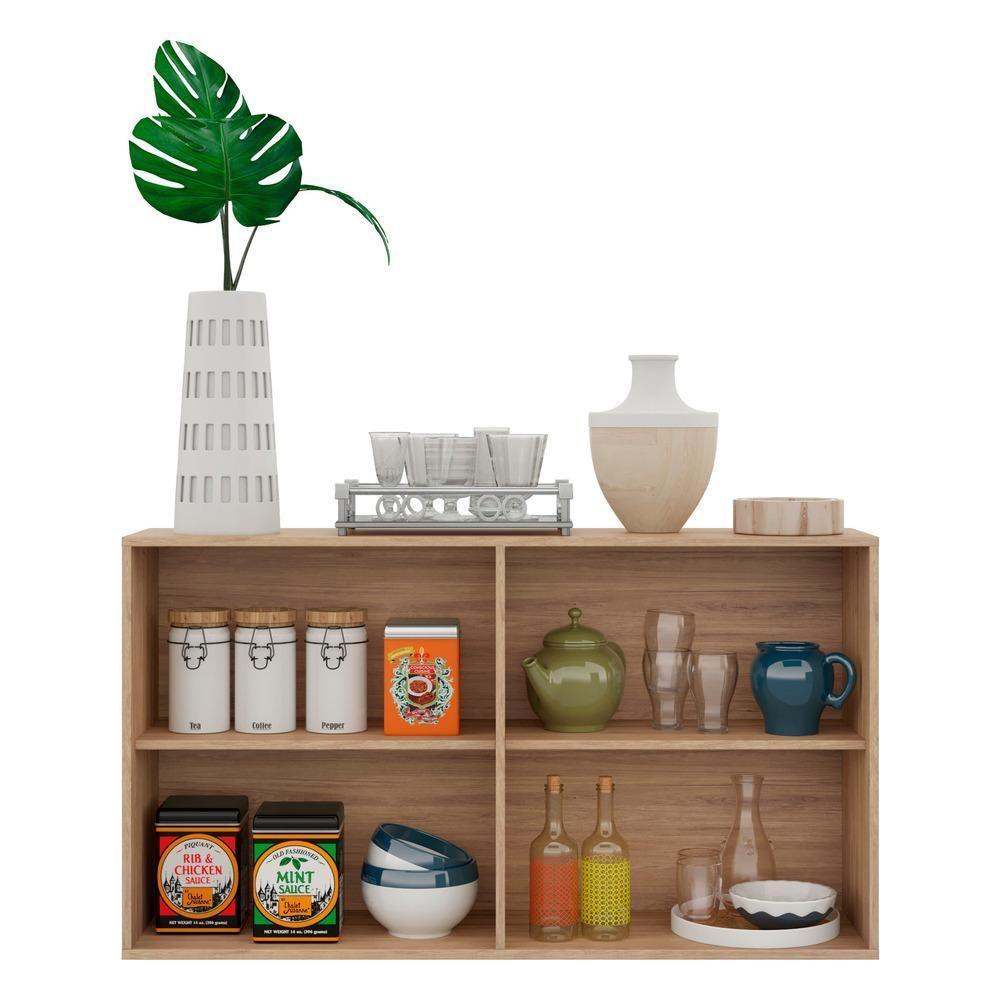 Aparador Buffet 4 Portas Suspenso Viena Rustic/preto - 4