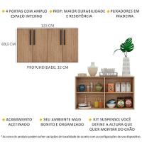 Aparador Buffet 4 Portas Suspenso Viena Rustic/preto - 2