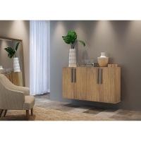 Aparador Buffet 4 Portas Suspenso Viena Rustic/preto - 3