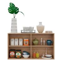 Aparador Buffet 4 Portas Suspenso Viena Rustic/preto