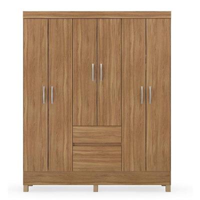 Guarda Roupa Casal Flash 2 6 Portas 2 Gavetas Amêndola Touch MDP