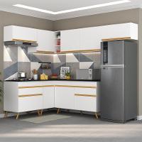 Cozinha Completa De Canto Veneza Gw Mp2069 Com Armário E Balcão Branca