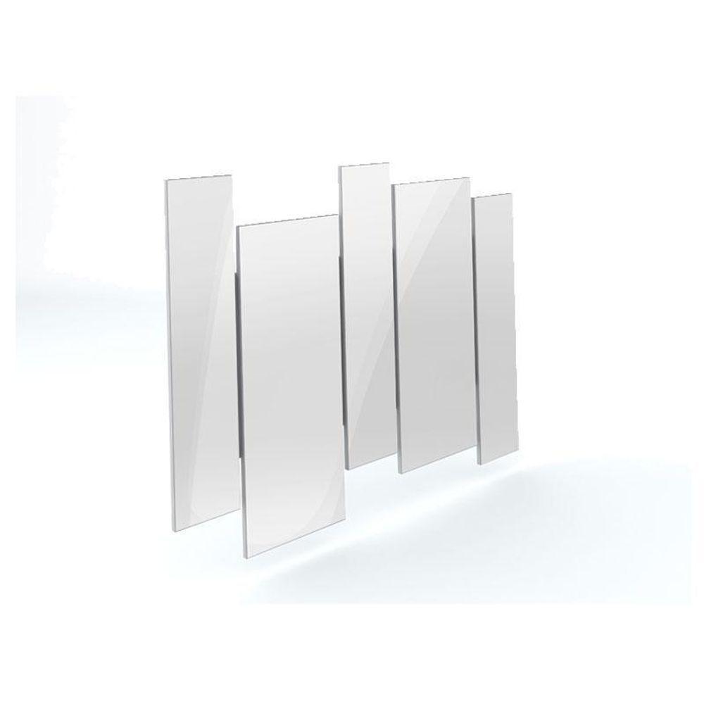 Cristaleira E Aparador Buffet Vicenza Com Espelho Isadora Off White – New Ceval - 8