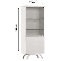 Cristaleira E Aparador Buffet Vicenza Com Espelho Isadora Off White – New Ceval - 3