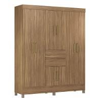 Cômoda Flora E Guarda Roupa Casal Munique Amêndola Touch - Demóbile