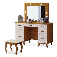 Penteadeira Camarim New Seul Com Banqueta Almofadada Freijó Maní - Luapa - 1