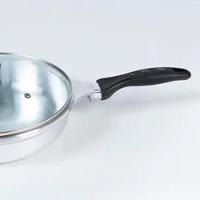 Frigideira Funda Alumínio Fundido Nº 24 Tampa De Vidro Polido Cava - 3