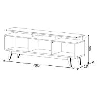 Rack Bancada Classic 2 Gavetas Com Nicho 1.8 Off White Freijó Touch - Imcal - 2