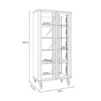 Cristaleira évora Champanhe Off White - Hb Móveis - 2