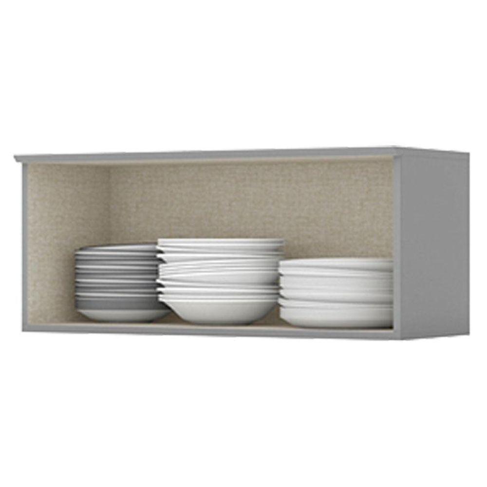 Armário Aéreo 1 Porta Basculante 80 Cm Americana Cinza – Henn - 2