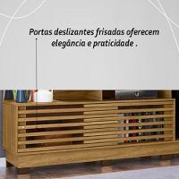 Estante Home Theater Frizz Plus Para Tv Até 60 Polegadas Com Pés 2 Portas - Madetec Cumaru - 8