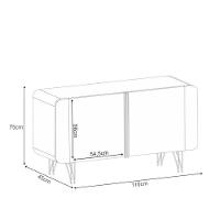 Cristaleira évora Com Buffet Benvenuto Champanhe Off White - Hb Móveis - 5