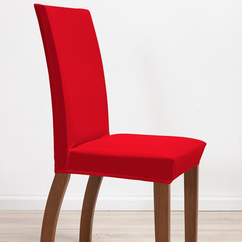 Kit 6 Pçs Capa Protetora De Cadeira 6 Lugares Malha Gel Ajustável Vermelho - 4