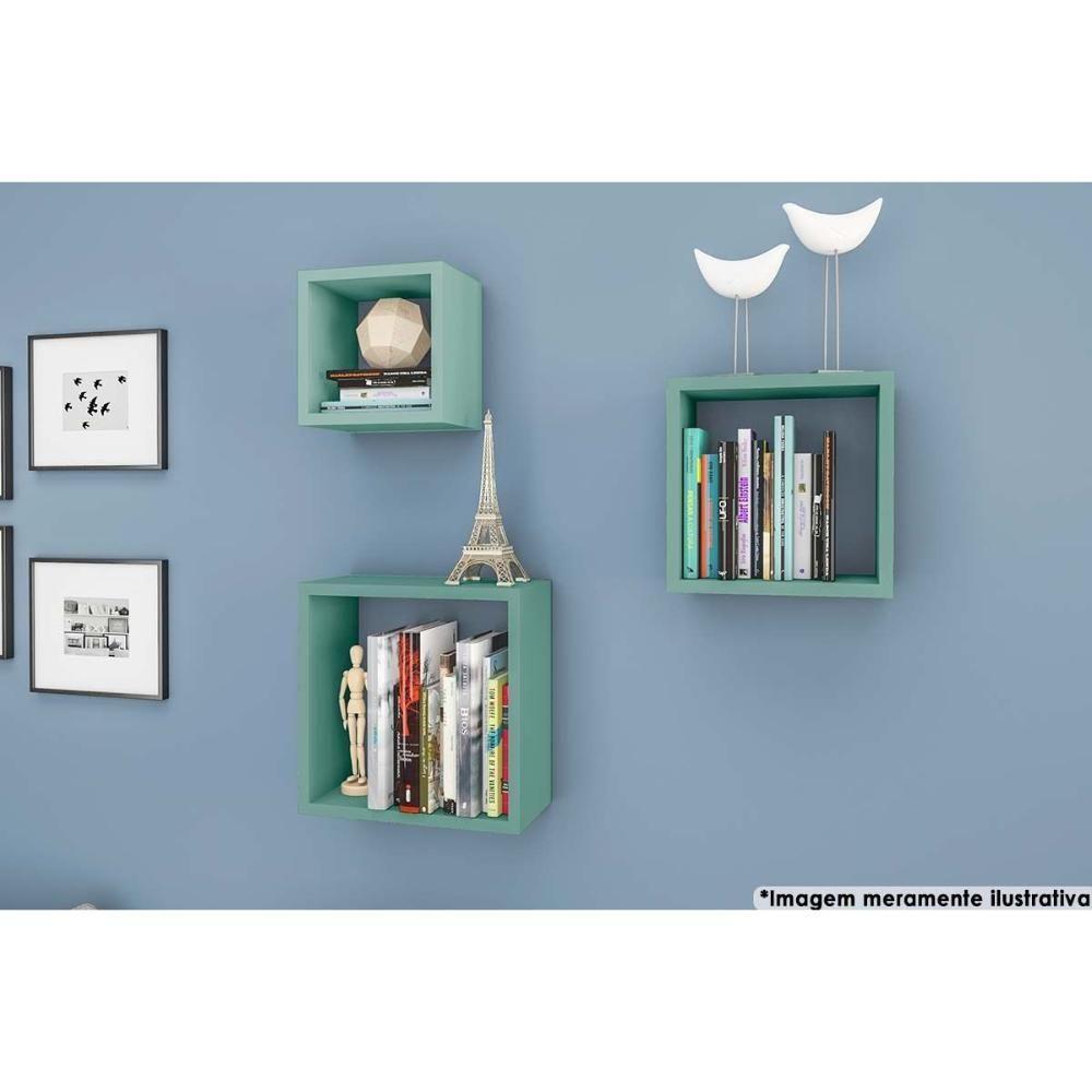 Cubos Decorativo Quarto Bebê Nicho Triplo Am 3078 Rustico - Movelbento - 7