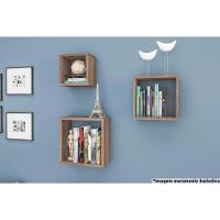 Cubos Decorativo Quarto Bebê Nicho Triplo Am 3078 Rustico - Movelbento - 1