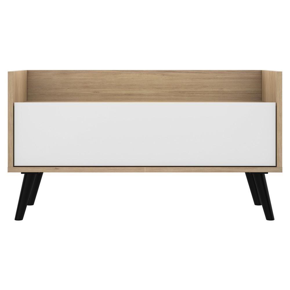 Gabinete Armário Banheiro 80Cm Retrô Multimóveis V5000 Rustic/Branco/Preto Rustic/Branco/Preto - 3