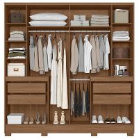 Guarda Roupa Casal Alasca 10 Portas Carvalho Fendi Com Espelho - Moval - 3