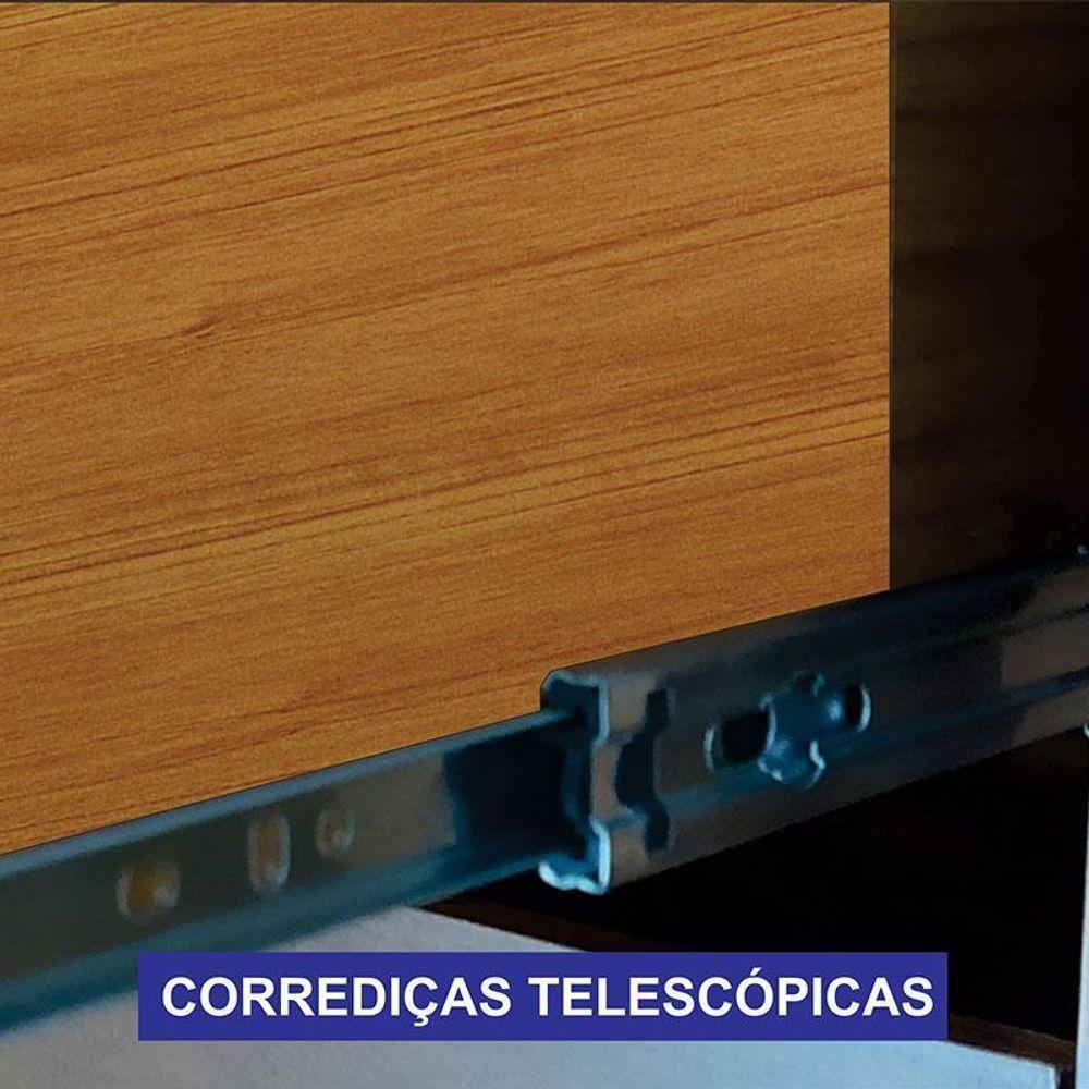 Guarda Roupa Casal 6 Portas New Braga Ripado Com Espelho Cinamomo – Leifer Móveis - 6