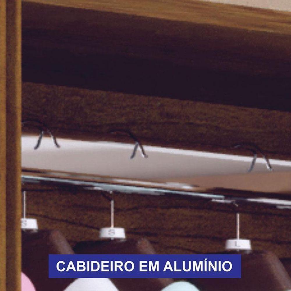 Guarda Roupa Casal 6 Portas New Braga Ripado Com Espelho Cinamomo – Leifer Móveis - 8