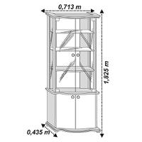 Cristaleira Ambiente Monalisa Branco Acetinado - Imcal - 2