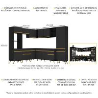 Cozinha Completa De Canto Veneza Gb Mp2047 Com Armário E Balcão Preta - 3