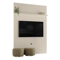 Painel New Interlagos Para Tv 75 Polegadas Do Piso Ao Teto - Madetec Off White - 1