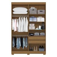 Guarda Roupa Casal 2030240 Com Armário Multiuso 2000191 Atacama Grafite E Cômoda 2014143 Atacama - Aramóveis - 3