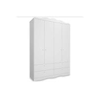 Guarda Roupa Infantil Encanto C- 4 Portas E 4 Gavetas Branco - Permóbili Baby - 1