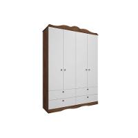 Guarda Roupa Infantil Encanto C- 4 Portas E 4 Gavetas Branco - Permóbili Baby - 5