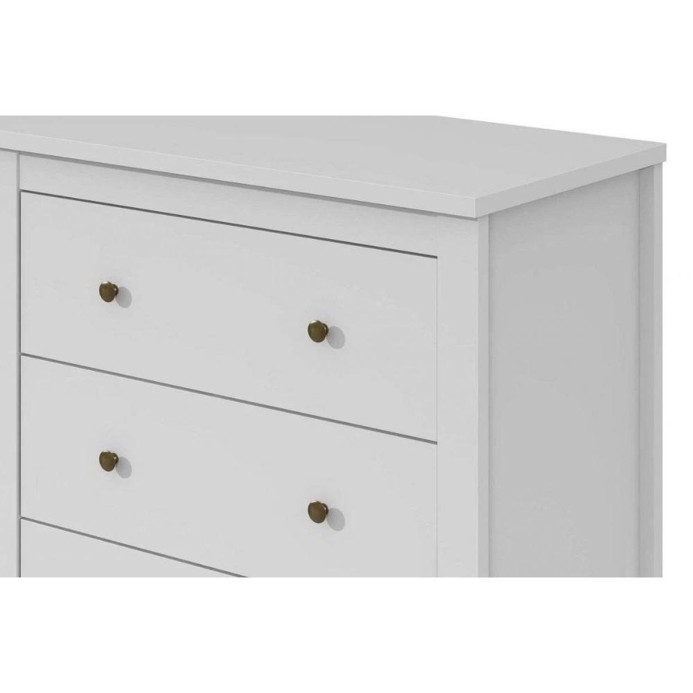 Cômoda De Quarto Horizontal Maggiore C- 6 Gavetas Amêndoa-off White - Lopas - 5