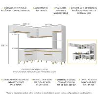 Cozinha Completa De Canto Veneza Gw Mp2070 Com Armário E Balcão Branca - 5