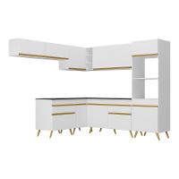 Cozinha Completa De Canto Veneza Gw Mp2070 Com Armário E Balcão Branca - 7