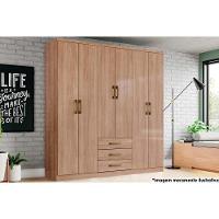 Guarda Roupa 6 Portas E 3 Gavetas Caju Da136 Jequitibá - Henn - 1