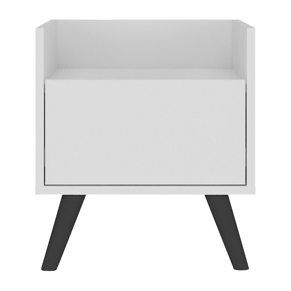 Gabinete Armário Banheiro 40Cm Retrô Multimóveis V5037 Branco/Preto Branco/Preto - 2