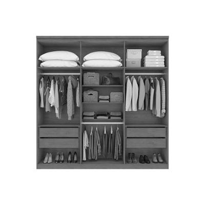 Guarda Roupa Casal Alonzo New 6 Portas de Abrir 4 Gavetas Branco