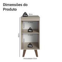 Balcão De Cozinha 40 Cm 1 Porta Com Pés Nice Madesa Crema - 2