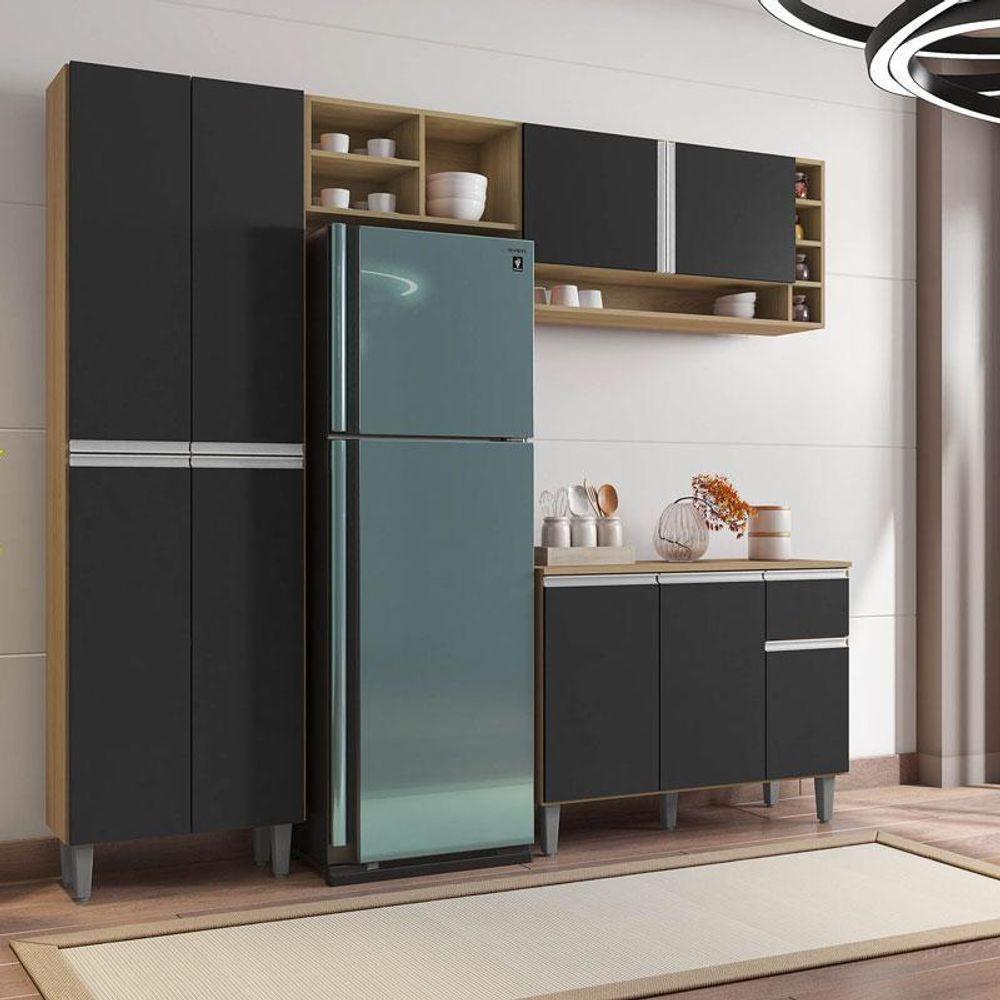 Cozinha Vanessa Amendoa Preto - Ajl - 3