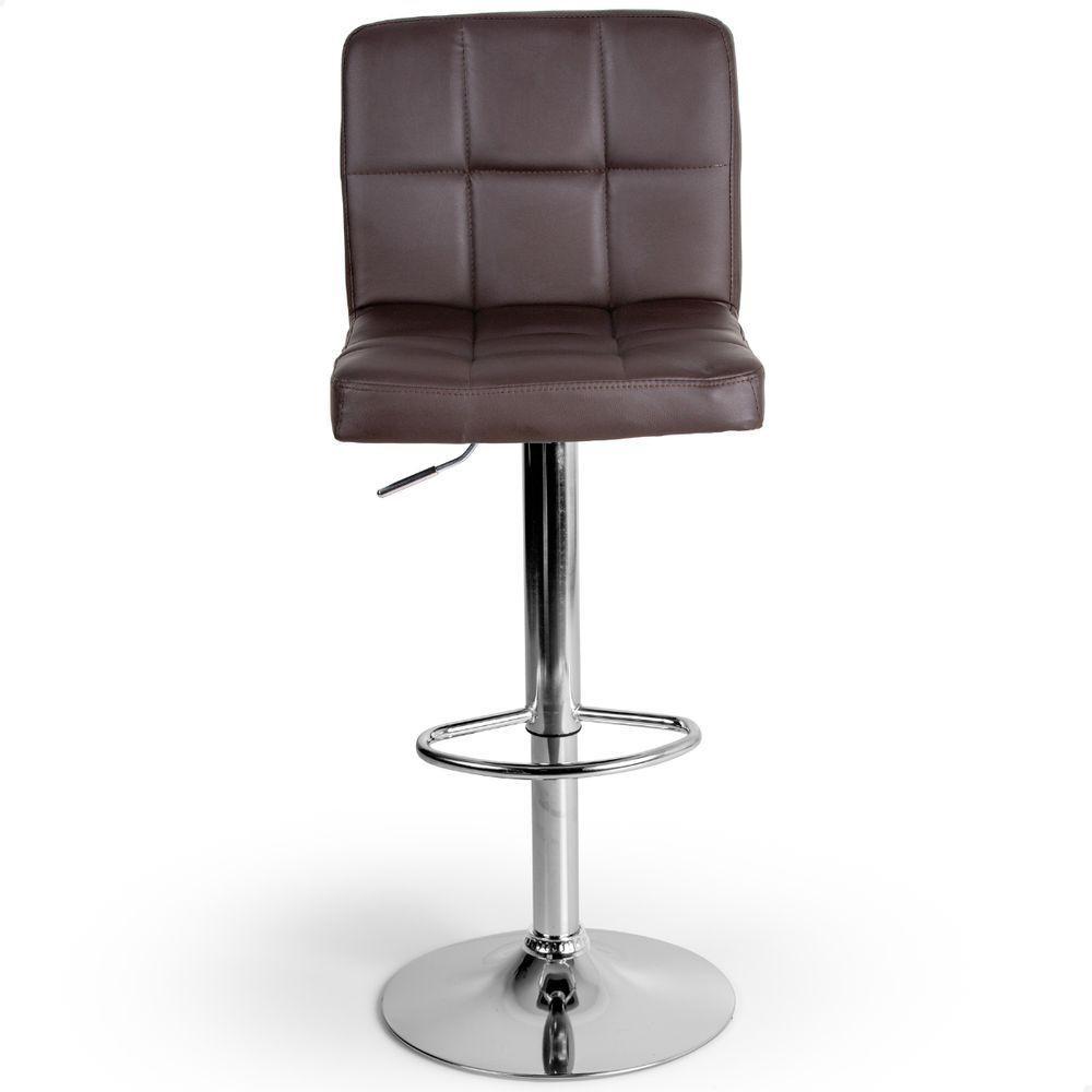 Banquetas Gomos Confort Giratória Estofada Cozinha Kit 04 Un Marrom Café - 8