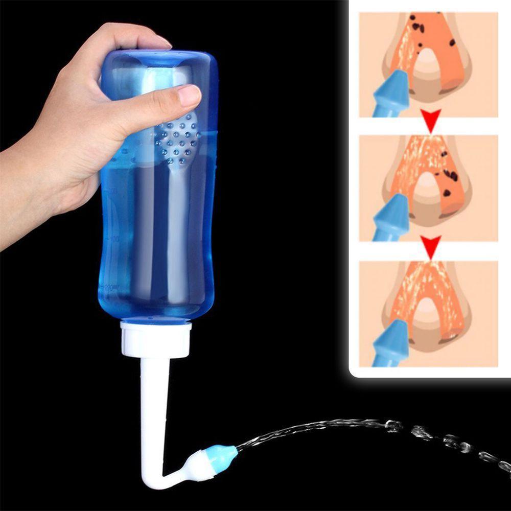 Lavador Higienizador Ducha Nasal Lavagem Sinusite 300ml Azul - 2