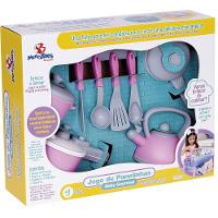 Jogo De Panelinhas Baby Gourmet Rosa Brinquedo Para Meninas + 3 Anos - 1