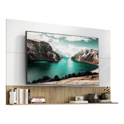 Painel Com Suporte Tv 65" Amsterdã Up Multimóveis V3656 Branco/Rustic Branco/Rustic