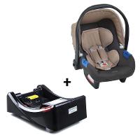 Conjunto Bebê Conforto Com Base Para Carro Burigotto Touring X De 0 Até 13 Kg Cinza E Bege - 1