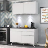 Armário De Cozinha Compacta 2 Peças Com Leds Mp2012.891 Veneza Up Multimóveis Branco - 1