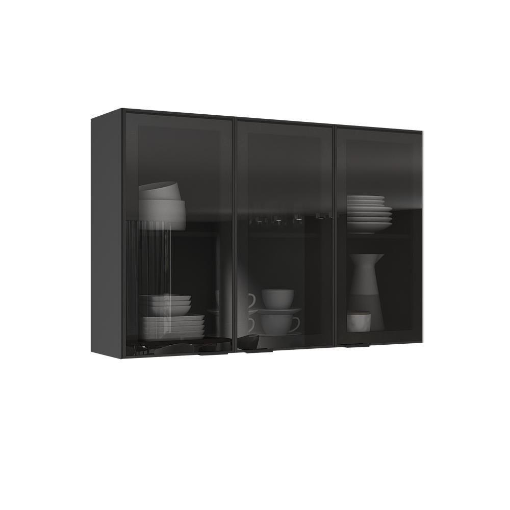 Cozinha Completa Itatiaia Lumina 270cm Em Madeira Mdf Grafite/fendi - 6