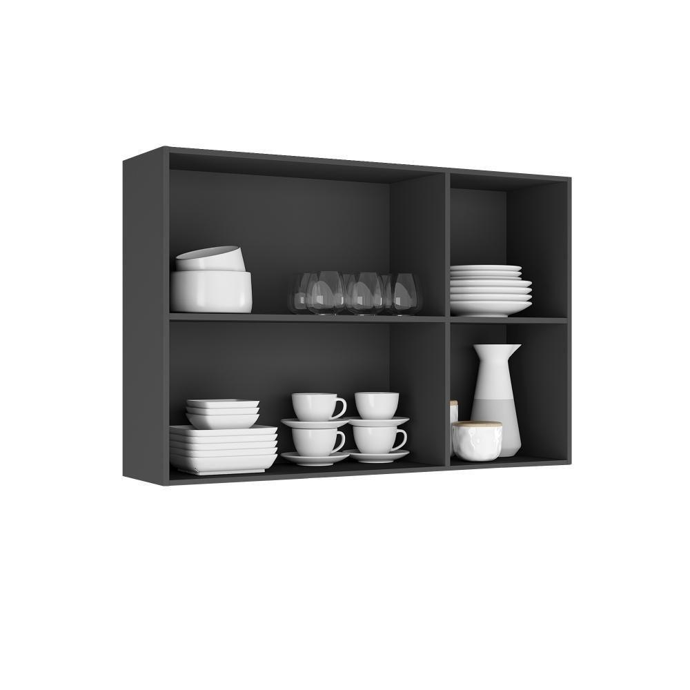 Cozinha Completa Itatiaia Lumina 270cm Em Madeira Mdf Grafite/fendi - 7