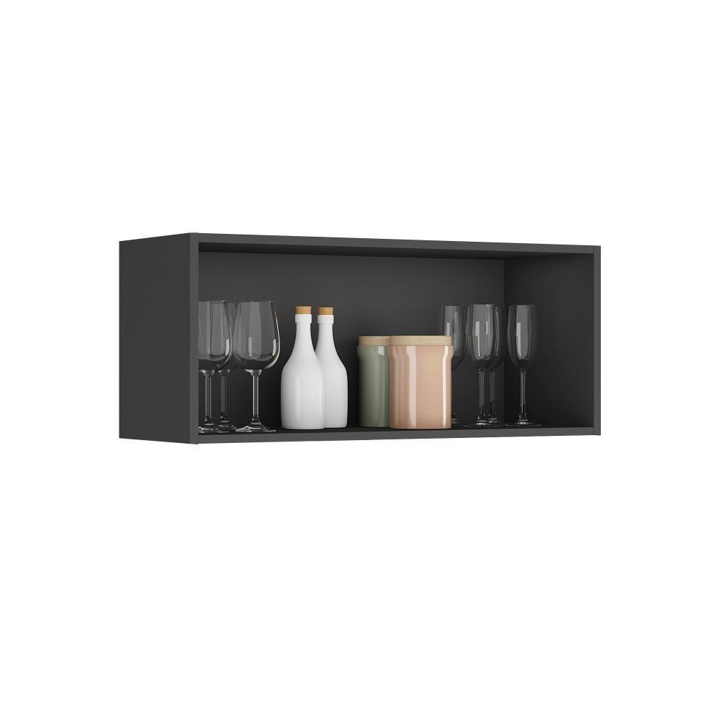 Cozinha Completa Itatiaia Lumina 350cm Em Madeira Mdf Grafite Fendi - 9